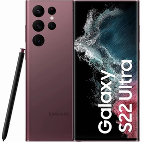 Samsung Galaxy S22 Ultra 5G  - 256GB - Burgundy - Unlocked - (SM-S908B/DS) mobile phones,smartphones,android phones,iphone