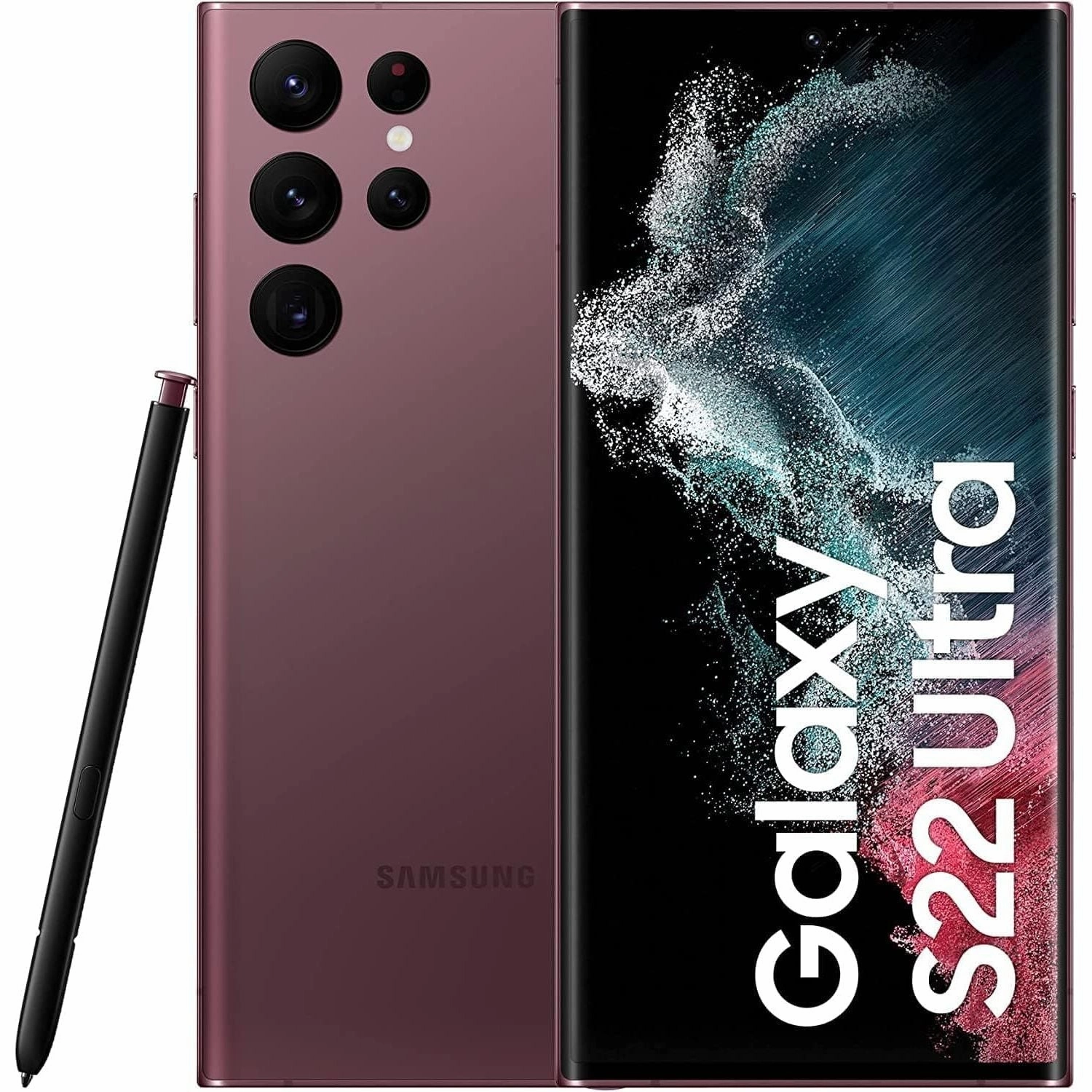 Samsung Galaxy S22 Ultra 5G  - 256GB - Burgundy - Unlocked - (SM-S908B/DS) mobile phones,smartphones,android phones,iphone