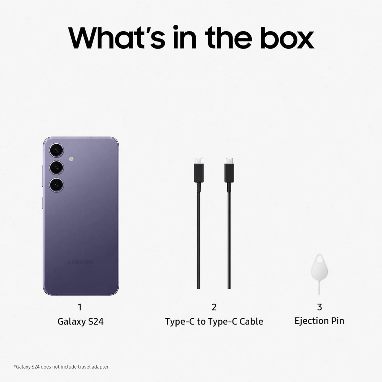 Samsung Galaxy S24 5G 256GB, Cobalt Violet - Unlocked AI Smartphone