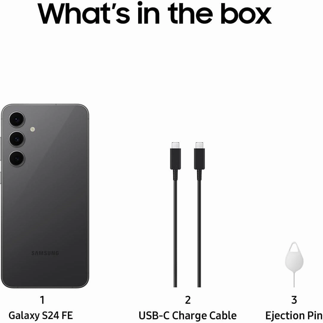 Samsung Galaxy S24 FE 5G, 128GB, AI Mobile Phone - Graphite