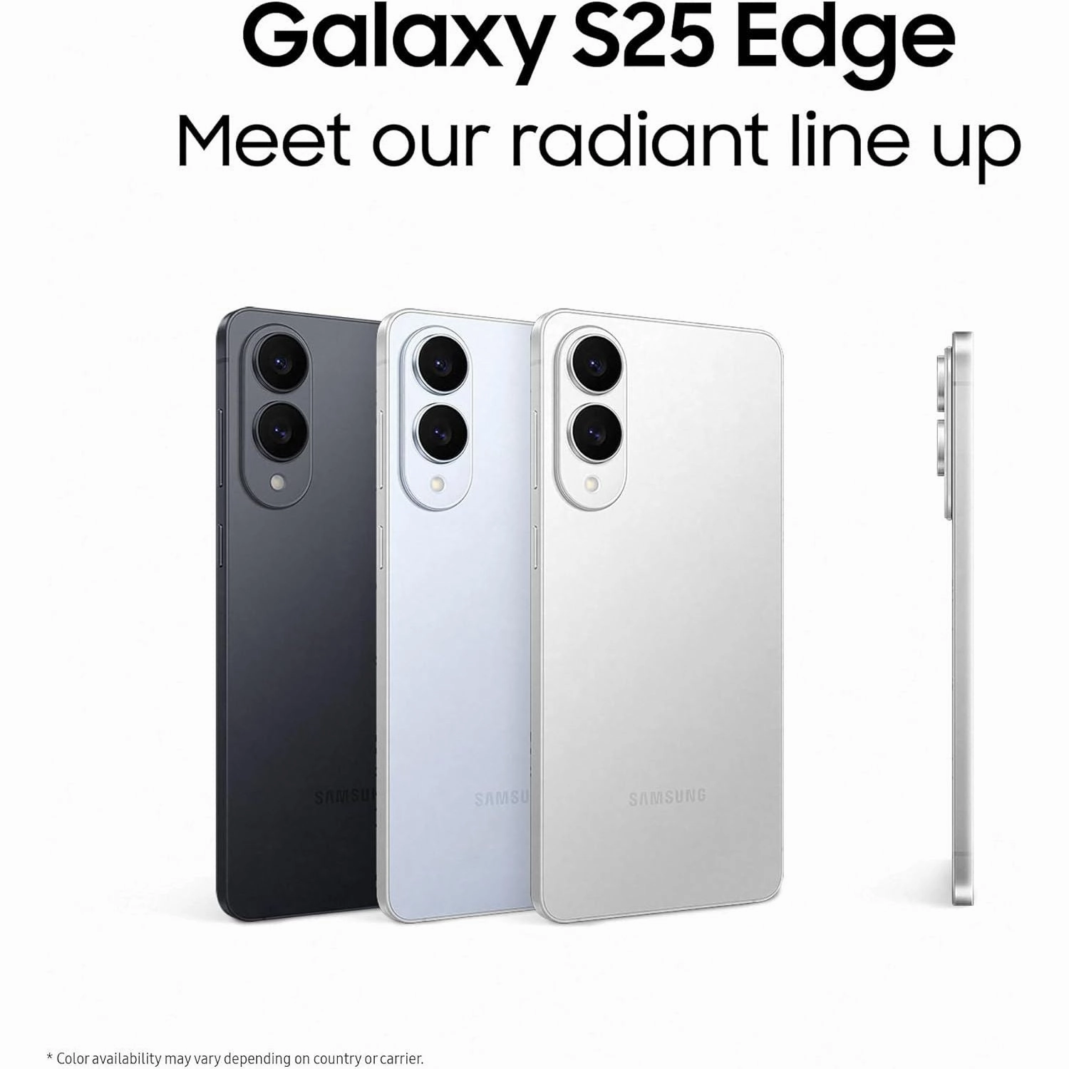 Samsung Galaxy S25 Edge 5G  12GB RAM 512GB Titanium Jet Black SIM-Free Unlocked