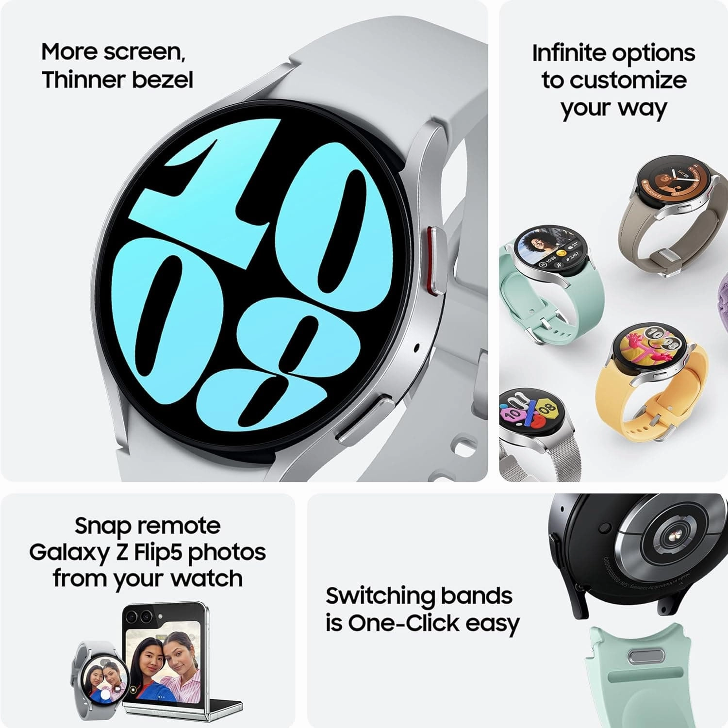 Samsung Galaxy Watch6 Bluetooth GPS 44mm Smartwatch with Bixby - Graphite