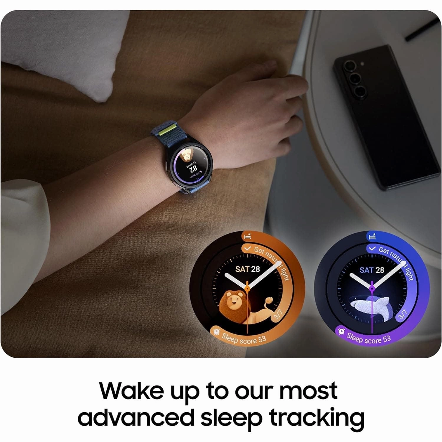 Samsung Galaxy Watch6 Classic 43mm - Bluetooth Smartwatch with Hybrid Eco-Leather Camel Band