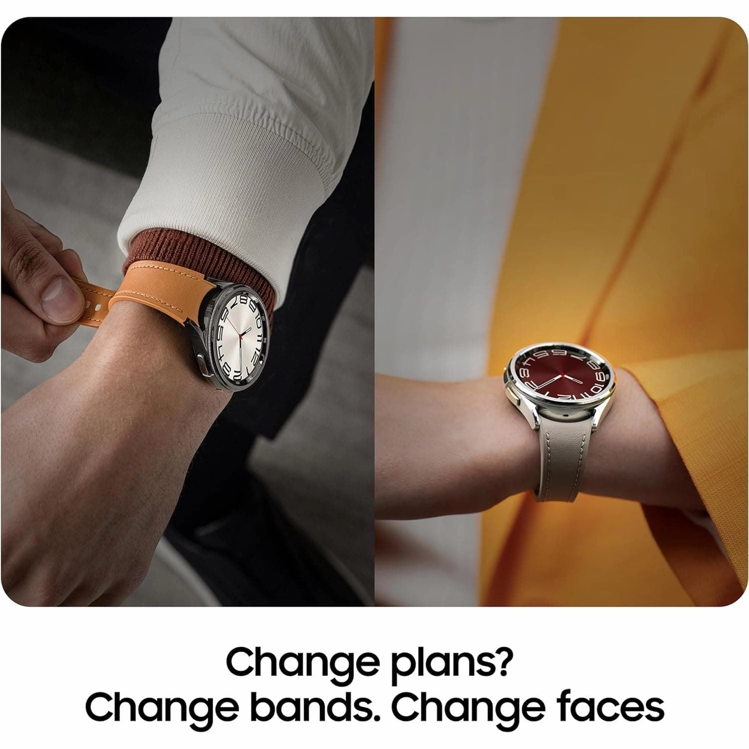 Samsung Galaxy Watch6 Classic 43mm - Bluetooth Smartwatch with Hybrid Eco-Leather Camel Band