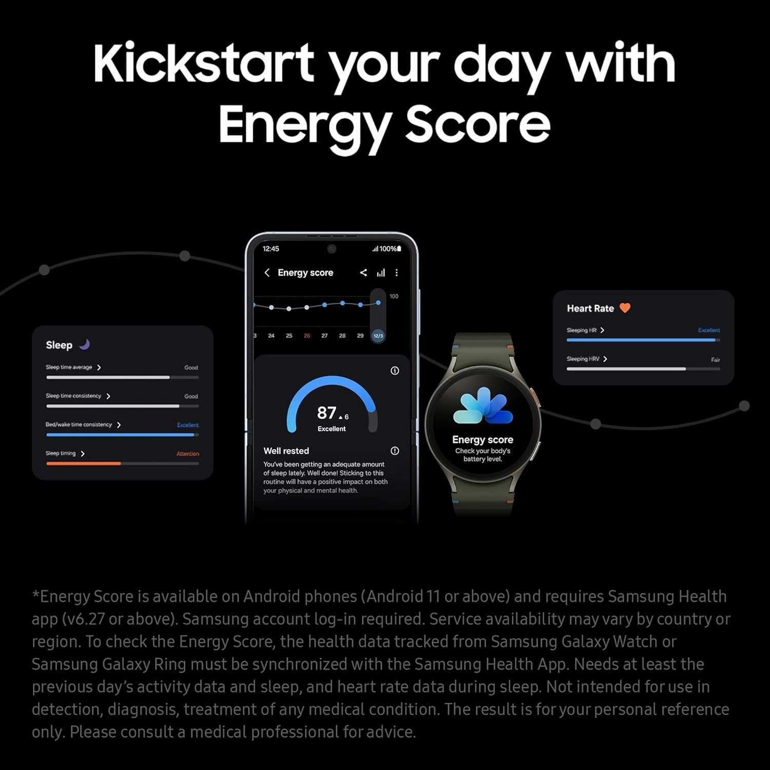 Samsung Galaxy Watch 7 Silver - 44mm, Galaxy AI, Health Monitoring, Fitness Tracker, Bluetooth, 3-Year Manufacturer Extended Warranty (UK Version)