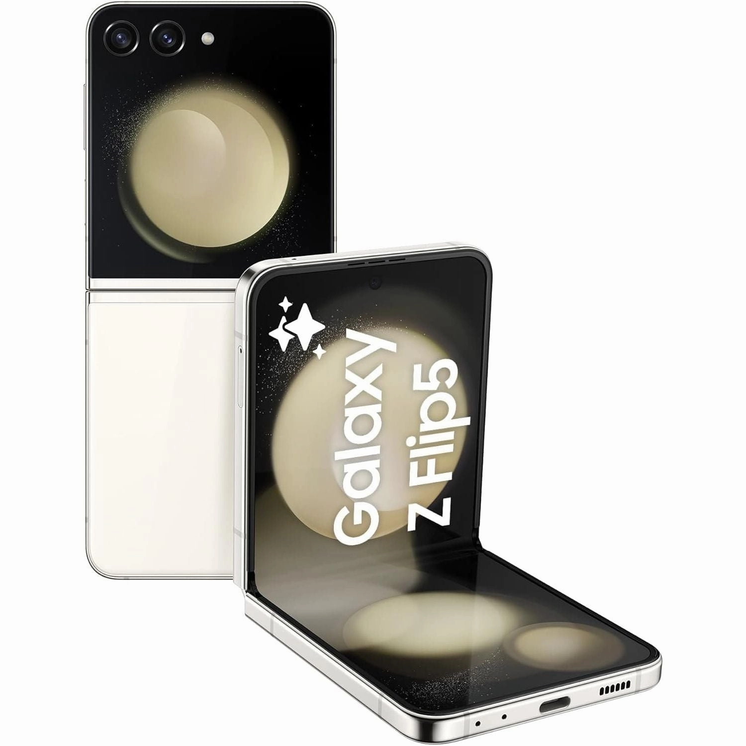 Samsung Galaxy Z Flip5 5G, 256GB Mobile Phone, Cream, Unlocked unlocked phones,budget smartphones,cell phone deals,latest mobile phones