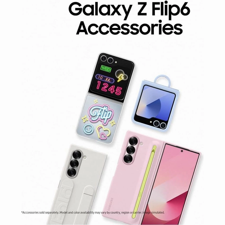 Samsung Galaxy Z Flip6 5G 256GB AI Phone Silver Shadow SIM-Free Unlocked Mobile Phone