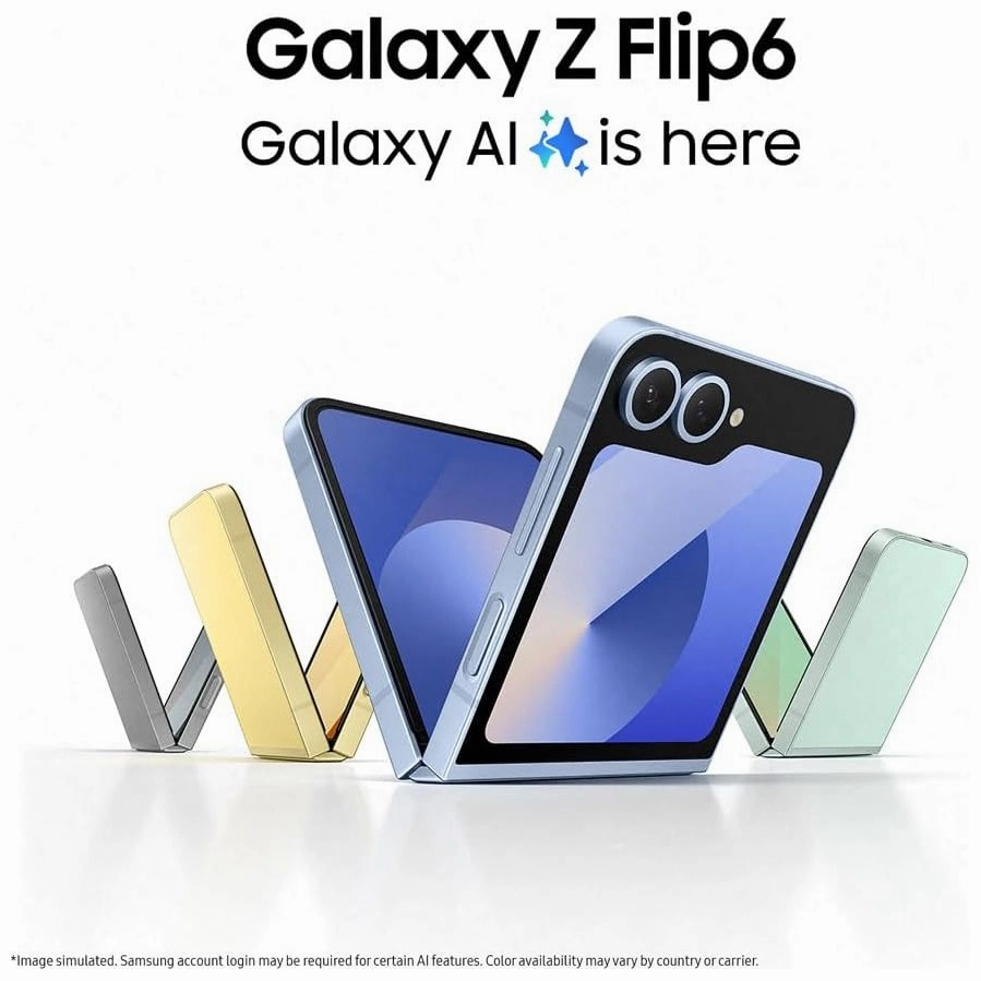 Samsung Galaxy Z Flip6 5G 256GB AI Phone Silver Shadow SIM-Free Unlocked Mobile Phone