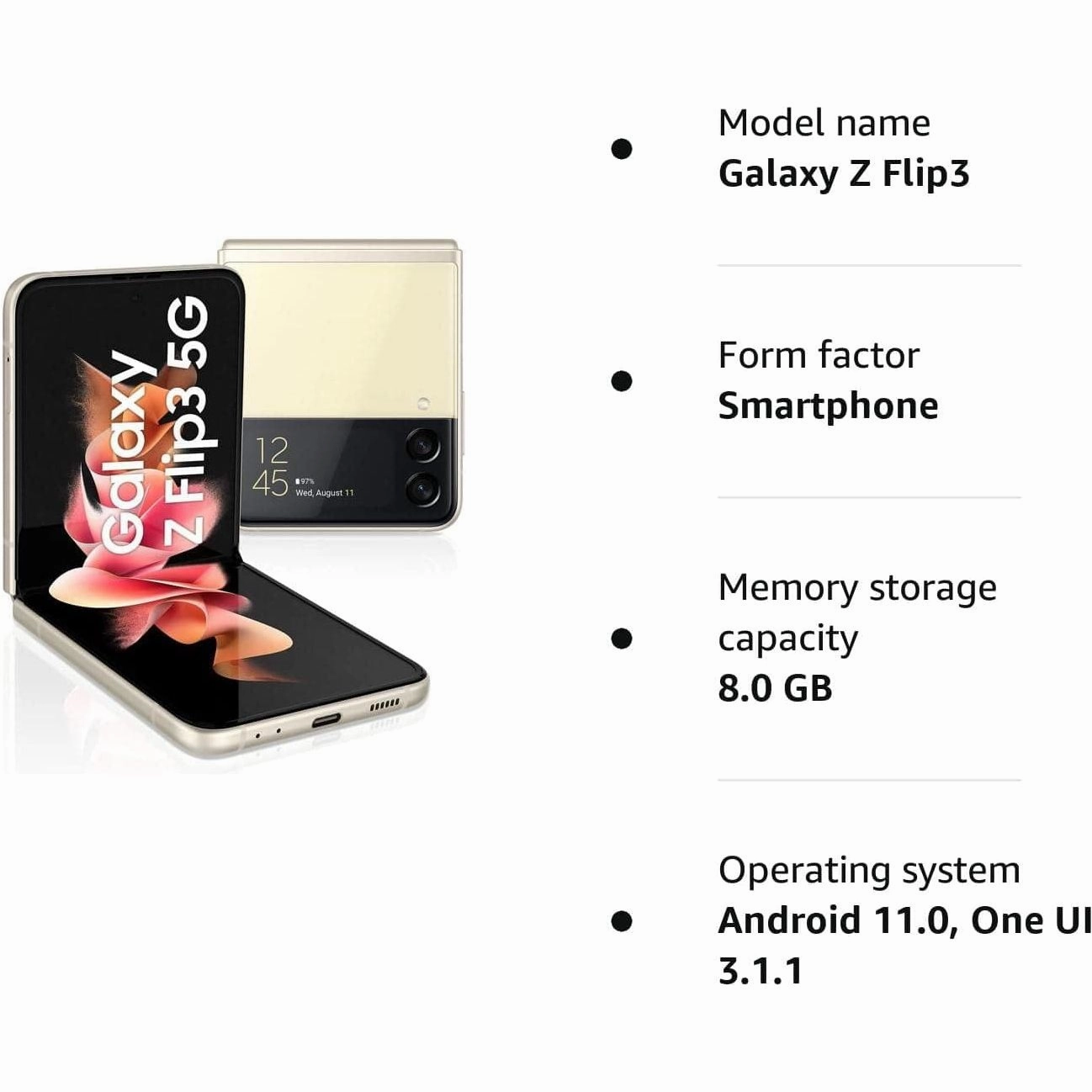 Samsung Galaxy Z flip 3 128GB, Cream - Unlocked