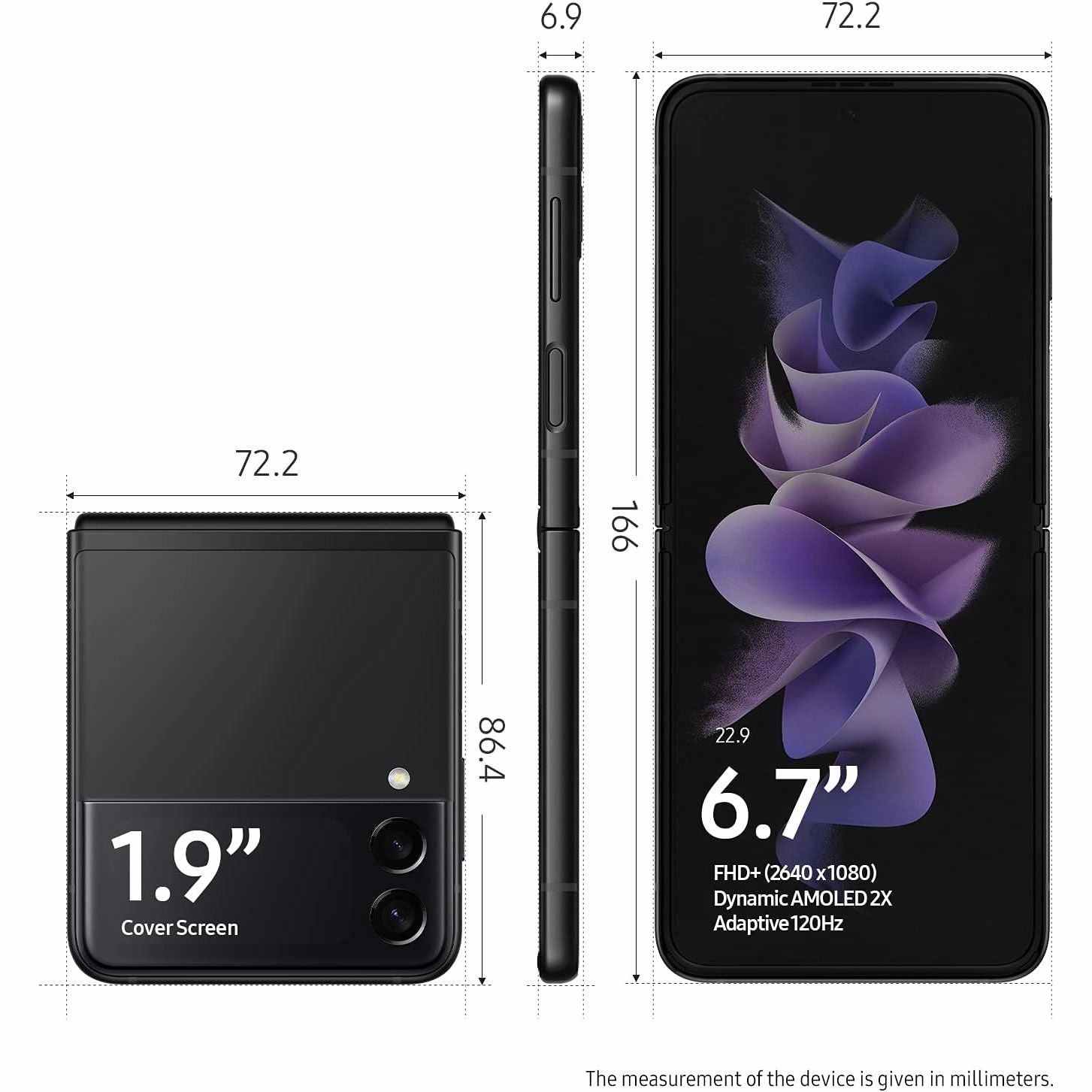 Samsung Galaxy Z Flip 3 5G 8GB RAM/128GB Storage Black - Unlocked