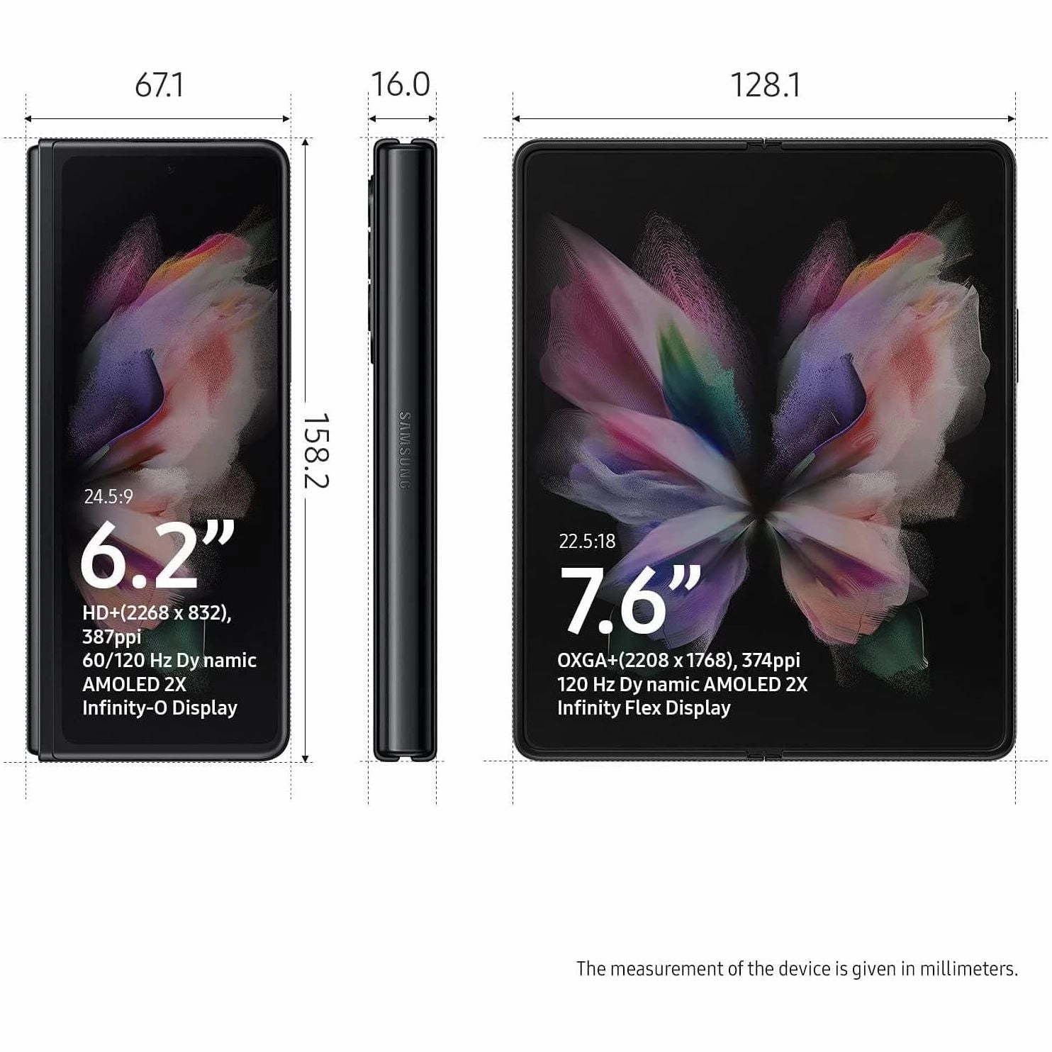 Samsung Galaxy Z Fold3 5G 256GB Black SIM-Free Unlocked Android Smartphone