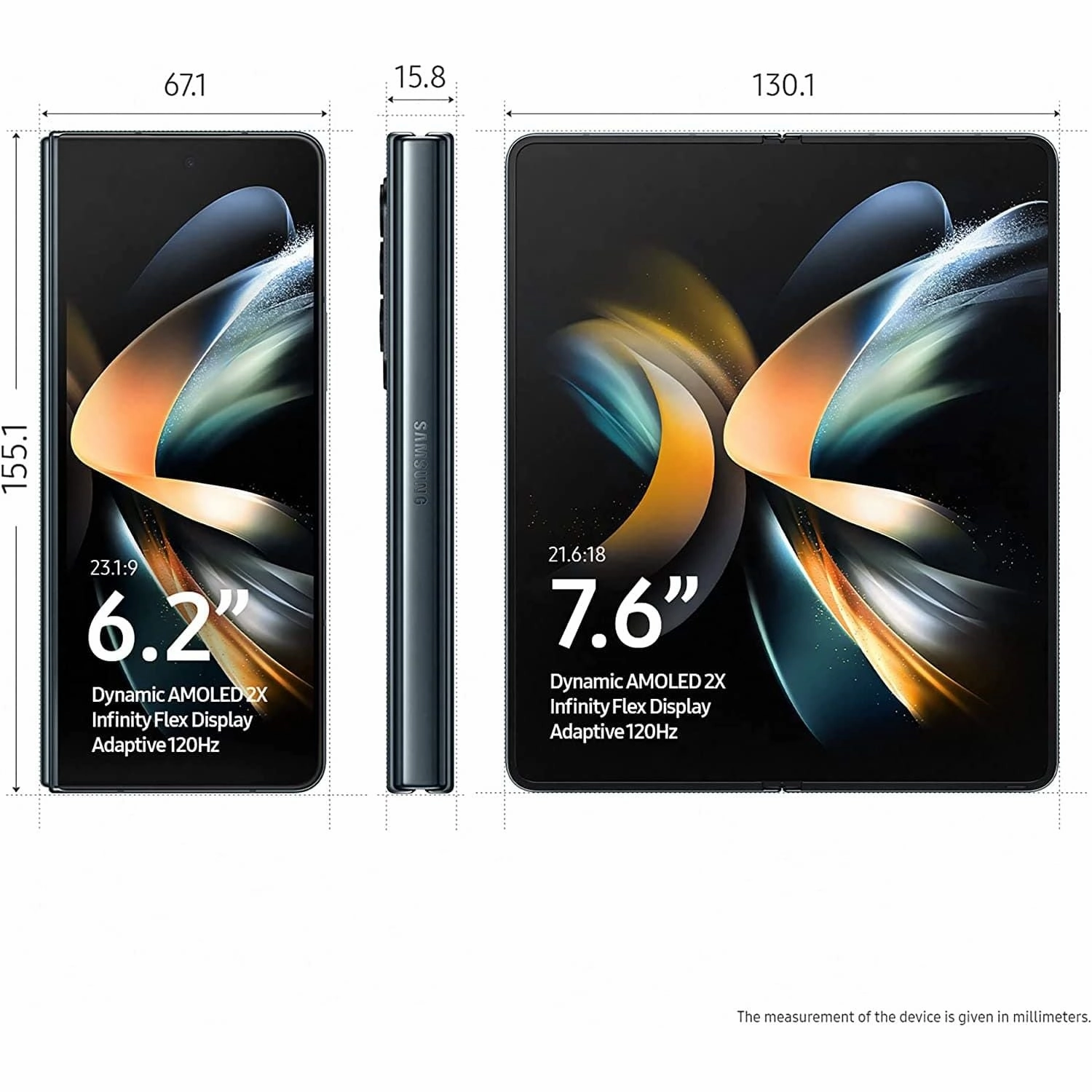 Samsung Galaxy Z Fold4 5G 512GB Green Sim-Free Unlocked Mobile Phone
