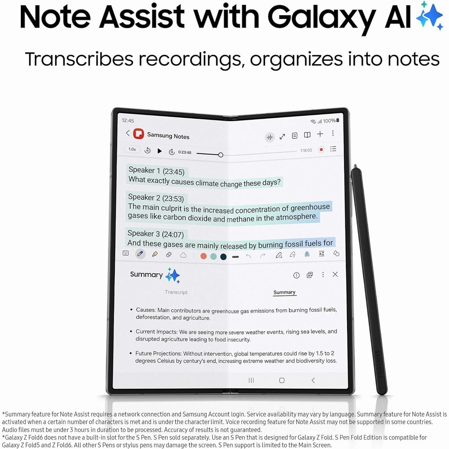 Samsung Galaxy Z Fold6 5G 256GB AI Android Navy Smartphone Unlocked