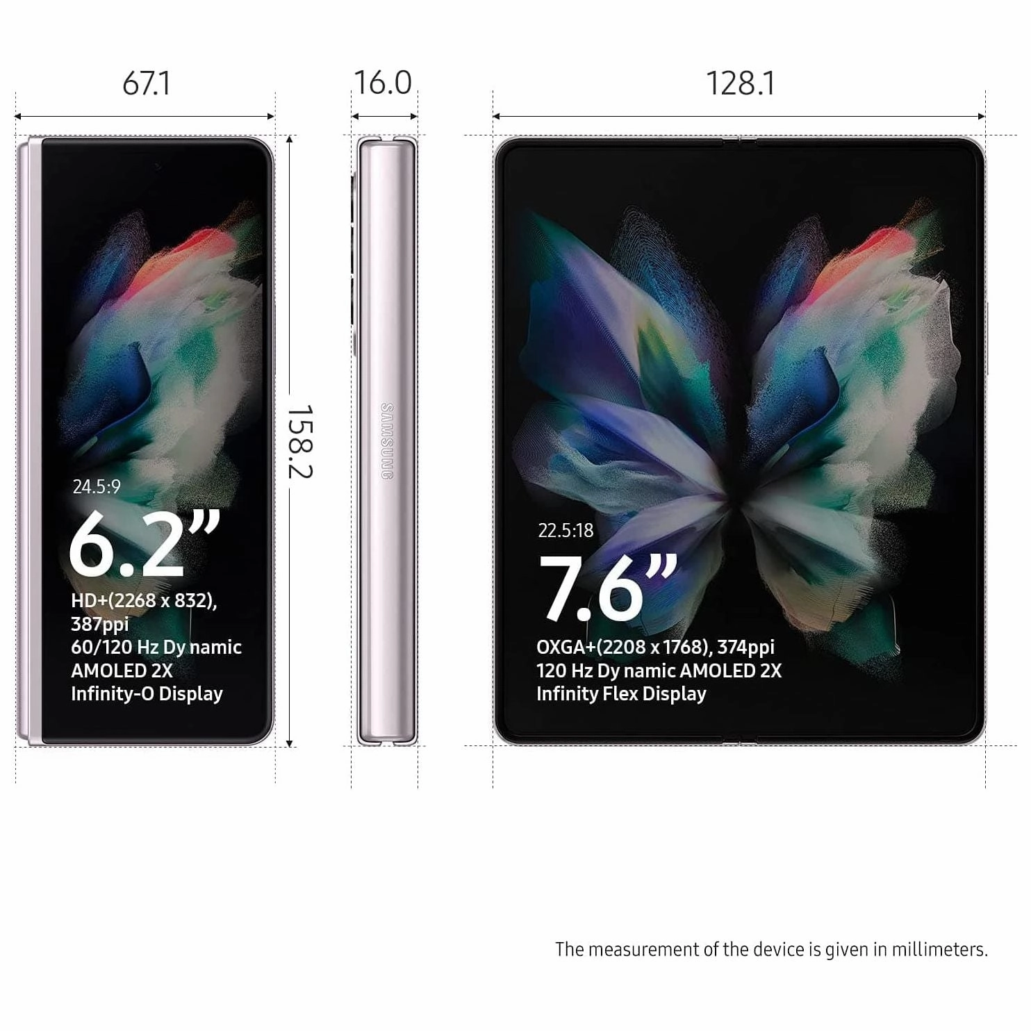 Samsung Galaxy Z Fold 3 5G 256GB Silver Sim-Free Unlocked Mobile Phone