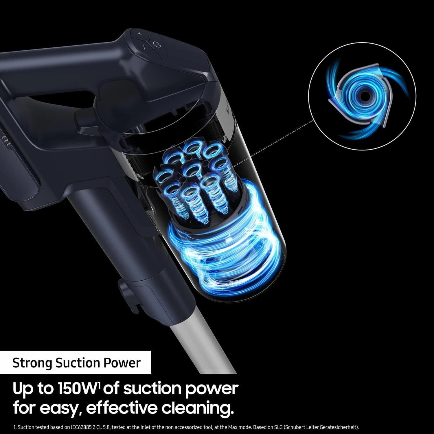 Samsung Jet 60 Turbo VS15A6031R4 Cordless Vacuum Cleaner, Max 150W Suction Power 40 min battery life, 2 in 1 flexible charger, compatible with clean station, Violet