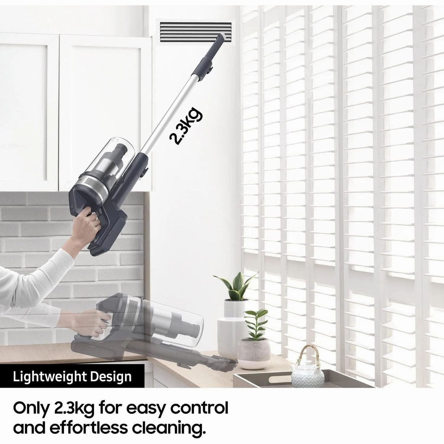 Samsung Jet 60 Turbo VS15A6031R4 Cordless Vacuum Cleaner, Max 150W Suction Power 40 min battery life, 2 in 1 flexible charger, compatible with clean station, Violet