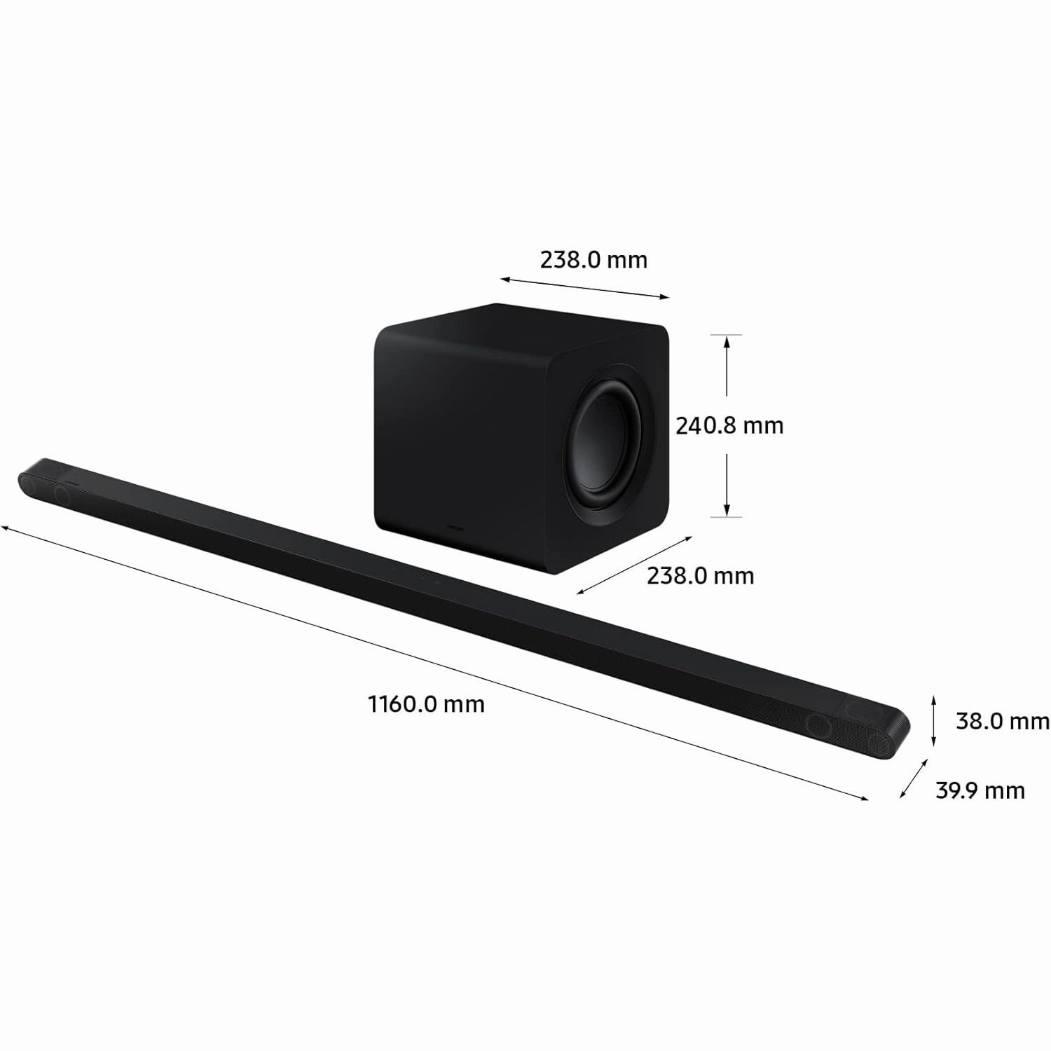 Samsung S800B All-in-One Soundbar (2022) - 3.1.2ch with 10 Speakers, 3D Surround, Bluetooth, DTS