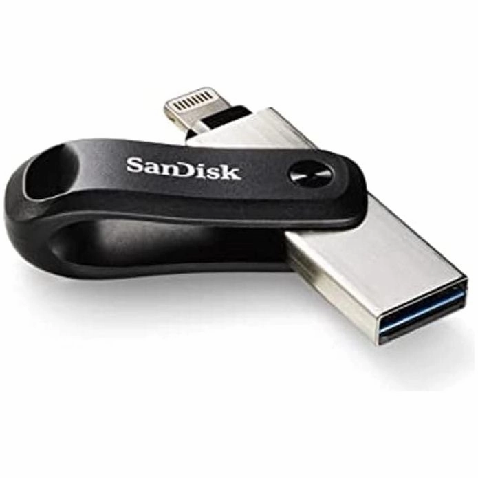 SanDisk 256GB iXpand Flash Drive Go with Lightning and USB 3.0 connectors, for iPhone/iPad, PC and Mac
