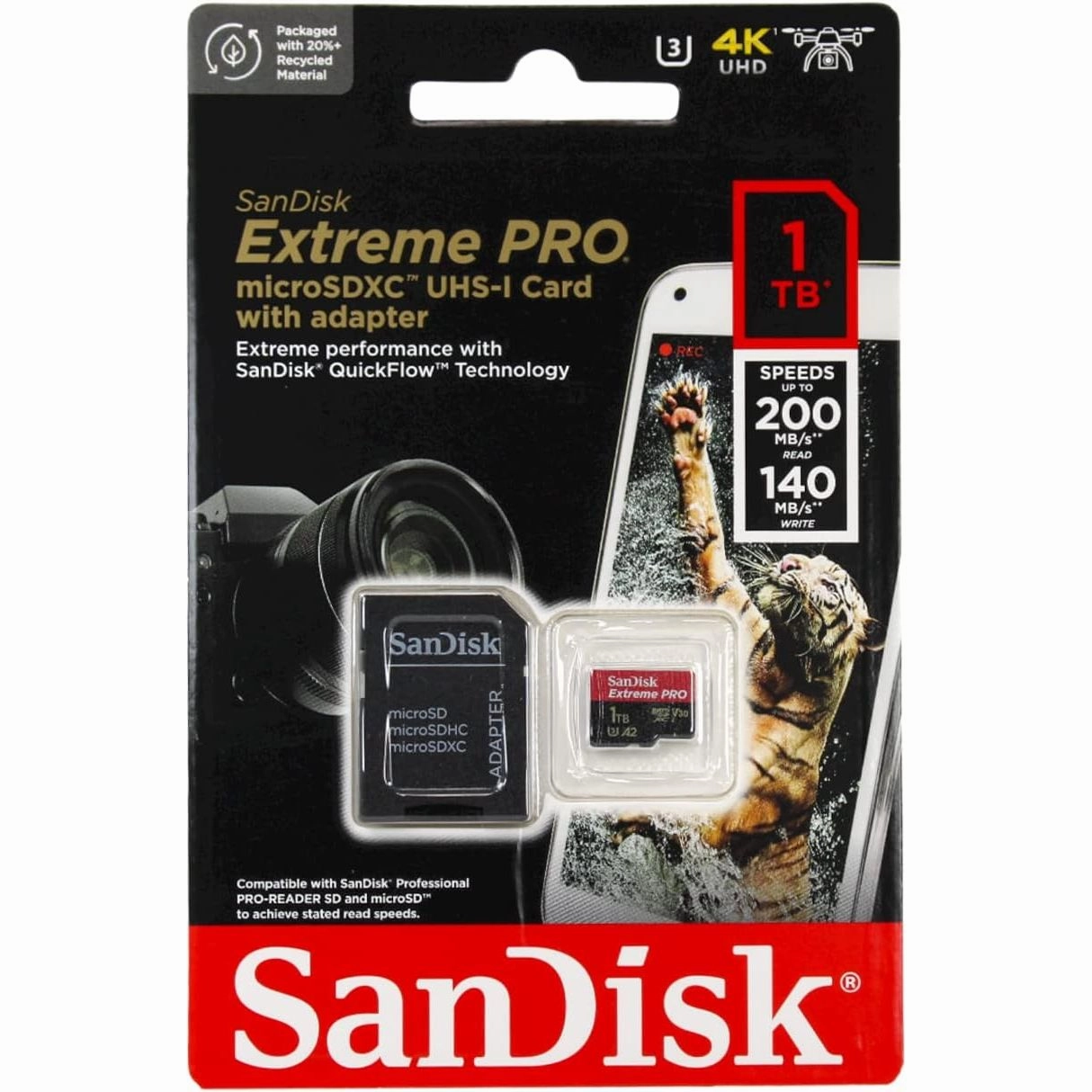 SanDisk Extreme Pro 1TB microSDXC Card UHS-I U3 A2 V30