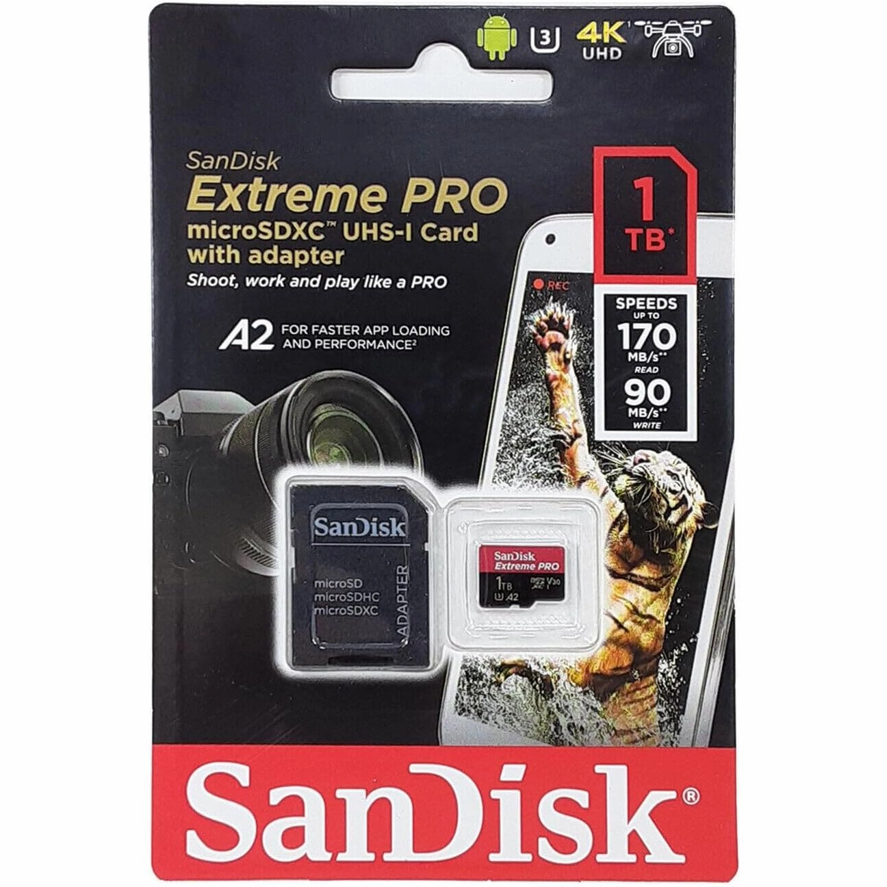 SanDisk Extreme Pro 1TB microSDXC Card UHS-I U3 A2 V30