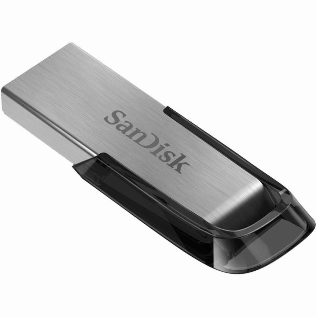 SanDisk Ultra Flair 128GB, USB 3.0, 150MB/s Read, Durable, Sleek Metal Casing, Silver/Black