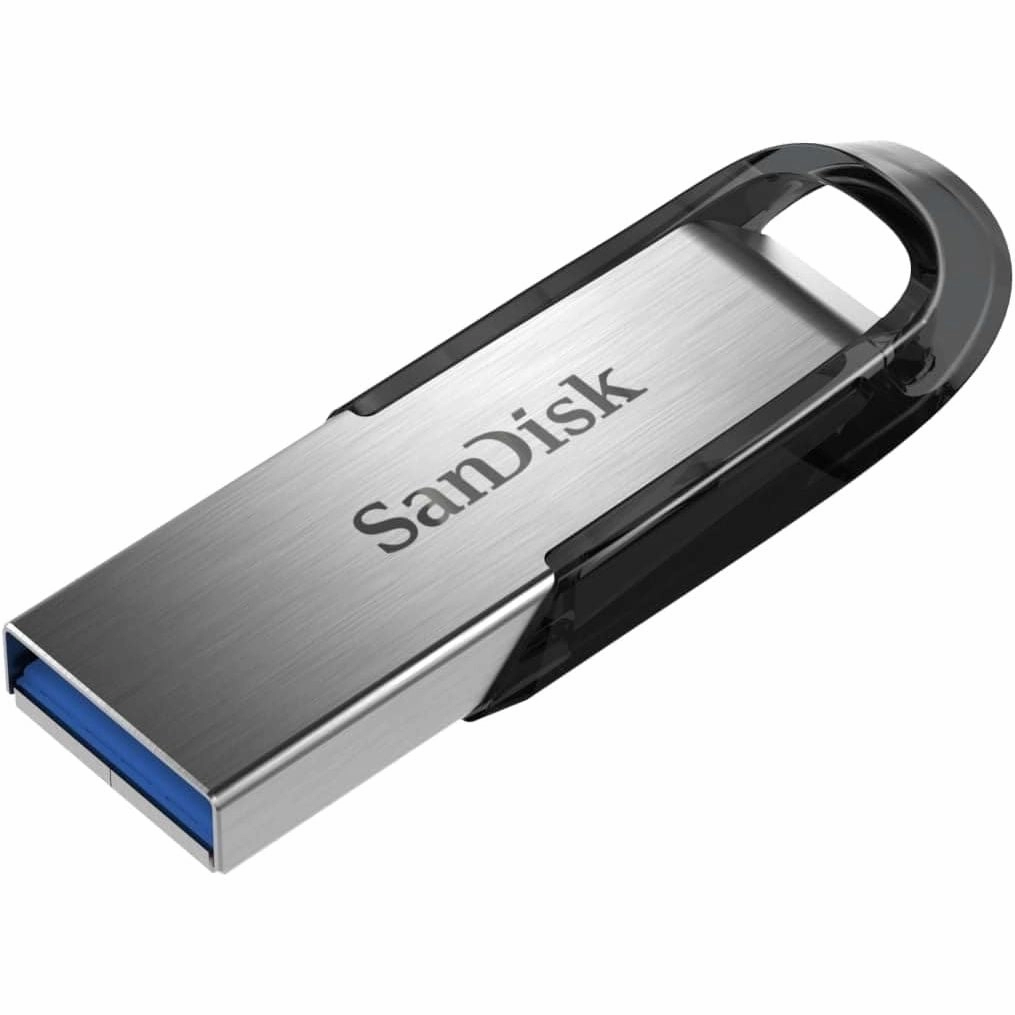 SanDisk Ultra Flair 128GB, USB 3.0, 150MB/s Read, Durable, Sleek Metal Casing, Silver/Black