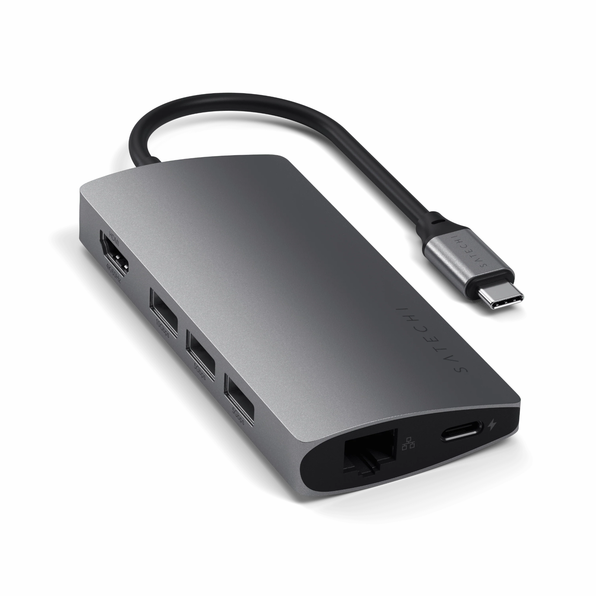 SATECHI Multiport Adapter 4K V2 6-port USB-C Connection Hub - Space Grey