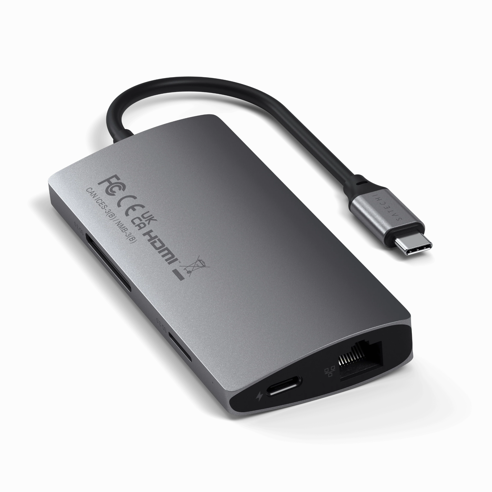 SATECHI Multiport Adapter 4K V2 6-port USB-C Connection Hub - Space Grey