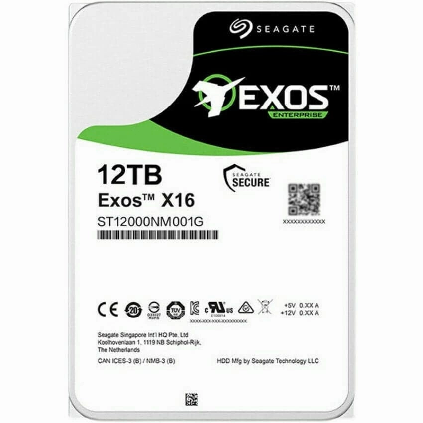 Seagate 12TB Exos X16 512E 3.5-inch SATA 7200 RPM Mechanical Hard Disk