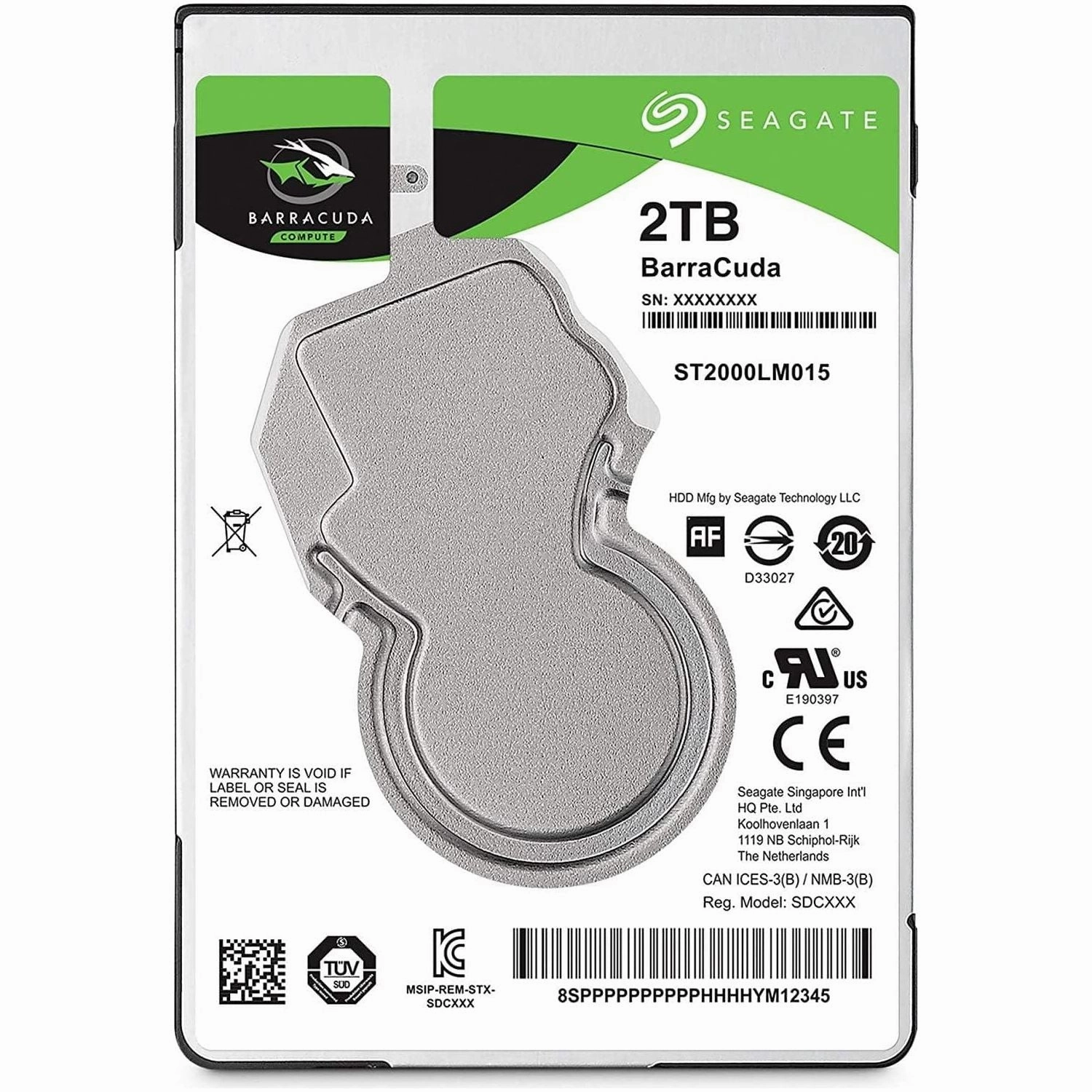 Seagate BarraCuda 2TB Internal Hard Drive HDD C 2.5 Inch SATA 6Gb/s 5400 RPM 128MB Cache for Computer Desktop PC - (ST2000LMZ15)