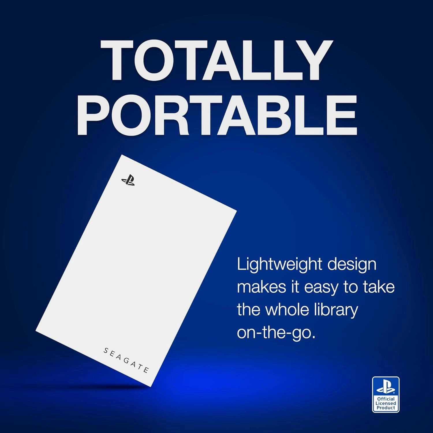 Seagate Licenced PlayStation Game Drive For PS4 & PS5 - 2TB HDD Portable USB 3.0 - White