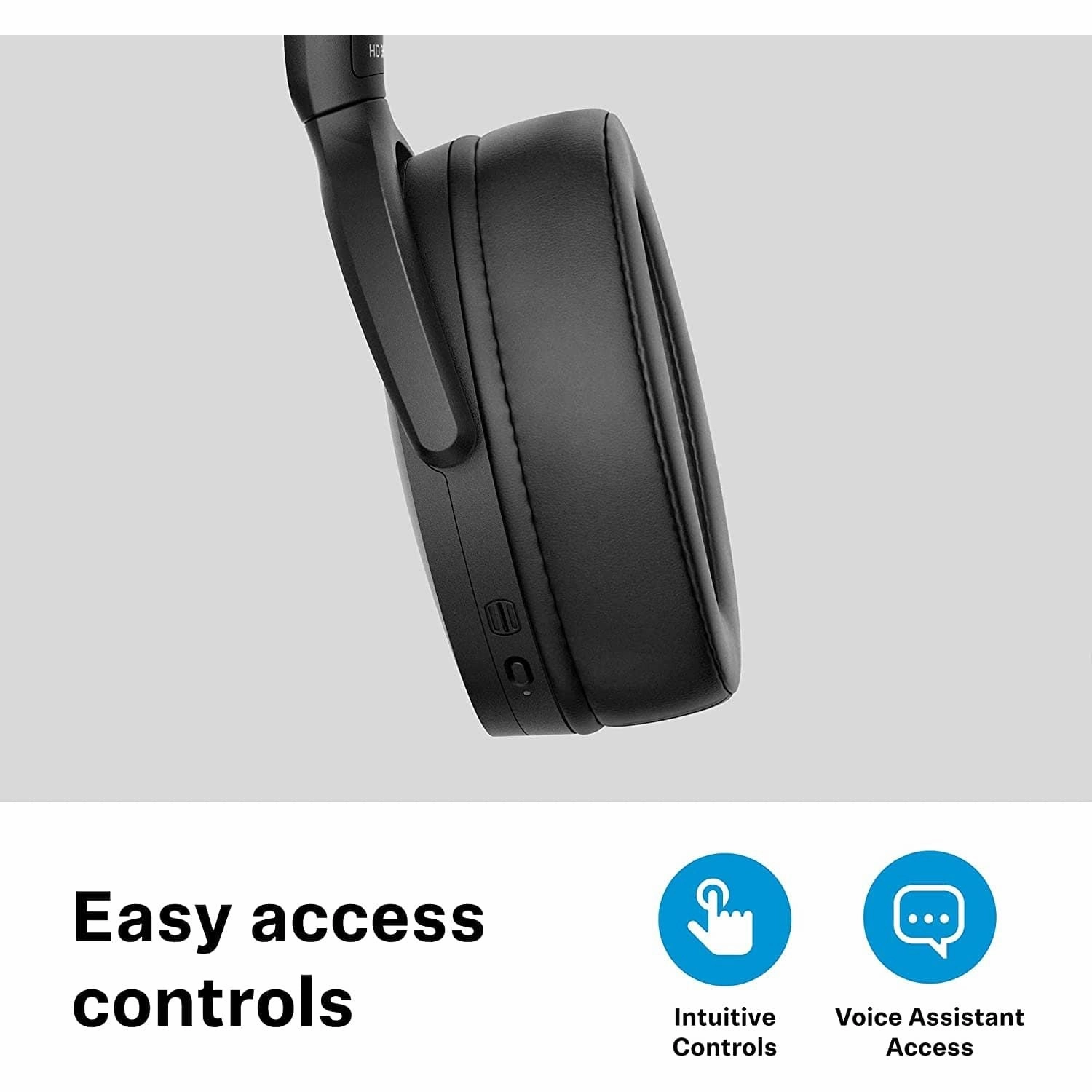 Sennheiser HD 350BT Bluetooth 5.0 Wireless Headphone - 30-Hour Battery Life, USB-C Fast Charging, Virtual Assistant Button, Foldable - Black