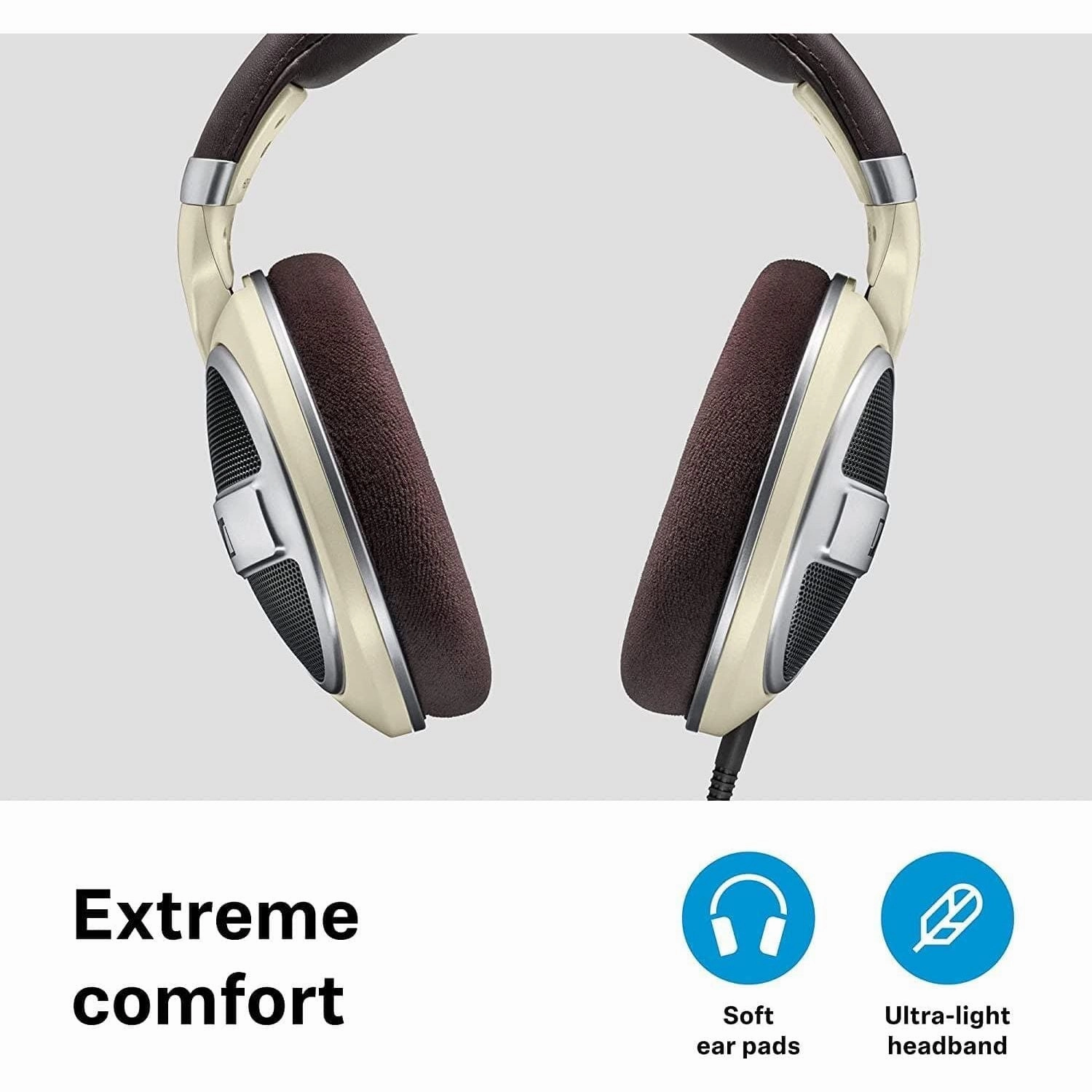 Sennheiser HD 599 Around-Ear Open Back Headphones - Ivory
