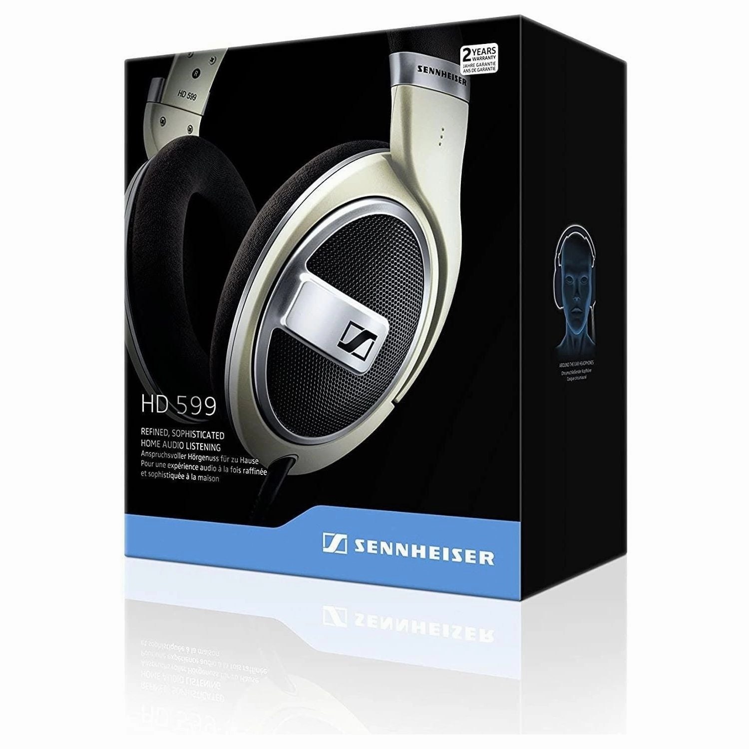Sennheiser HD 599 Around-Ear Open Back Headphones - Ivory