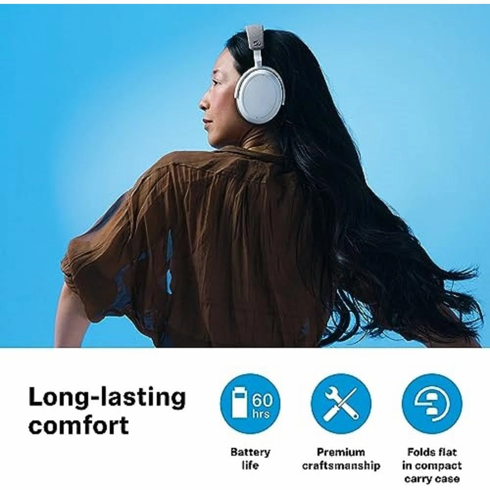 Sennheiser MOMENTUM 4 Wireless Headphones - Bluetooth, Adaptive Noise Cancellation, 60-Hour Battery, Lightweight Foldable Design, Graphite