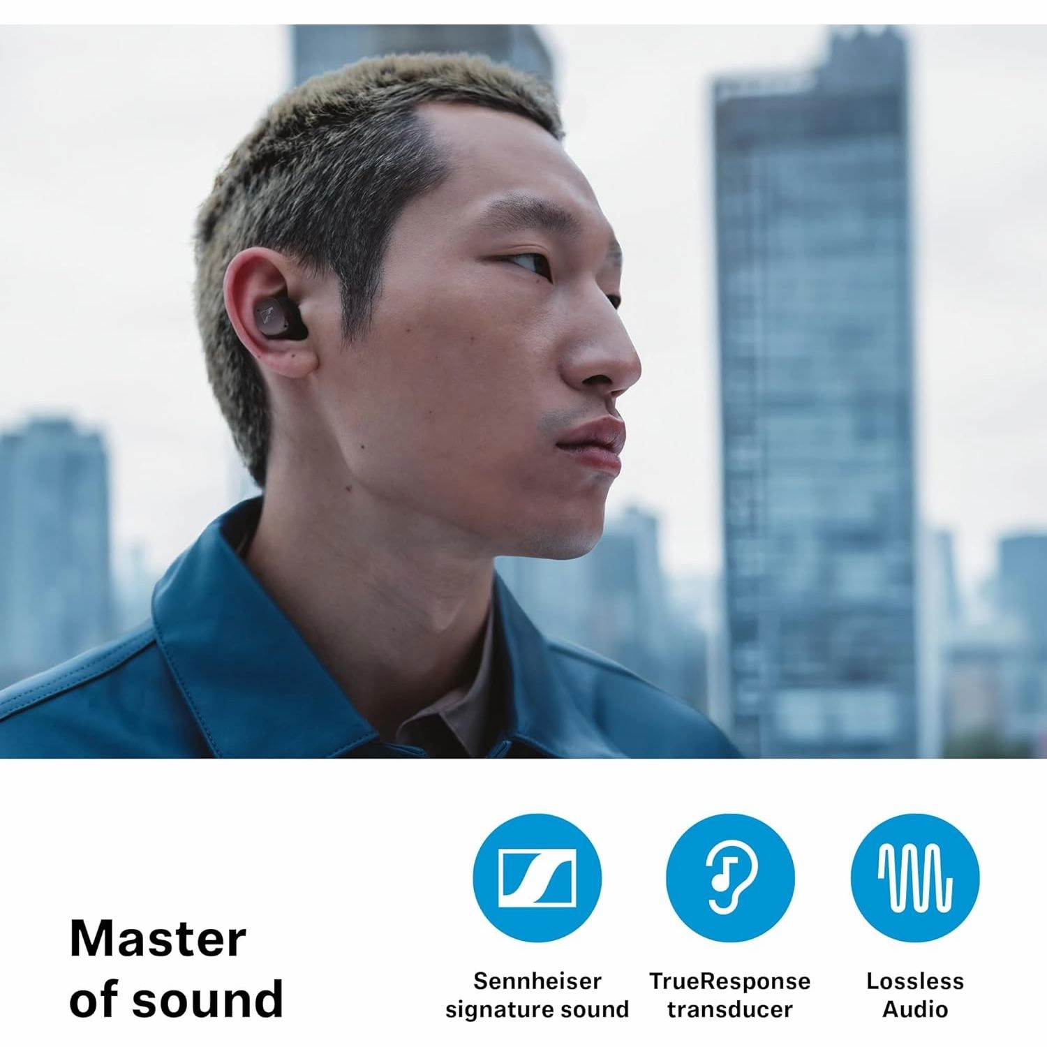 Sennheiser MOMENTUM True Wireless 4 Earbuds - Bluetooth 5.4, Crystal-Clear Sound, Adaptive ANC, 30-Hour Battery, Comfortable Design, Black Copper