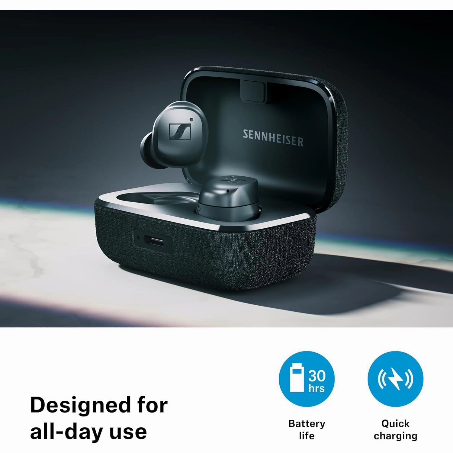 Sennheiser MOMENTUM True Wireless 4 Earbuds - Bluetooth 5.4, Crystal-Clear Sound, Adaptive ANC, 30-Hour Battery, Comfortable Design, Black Copper