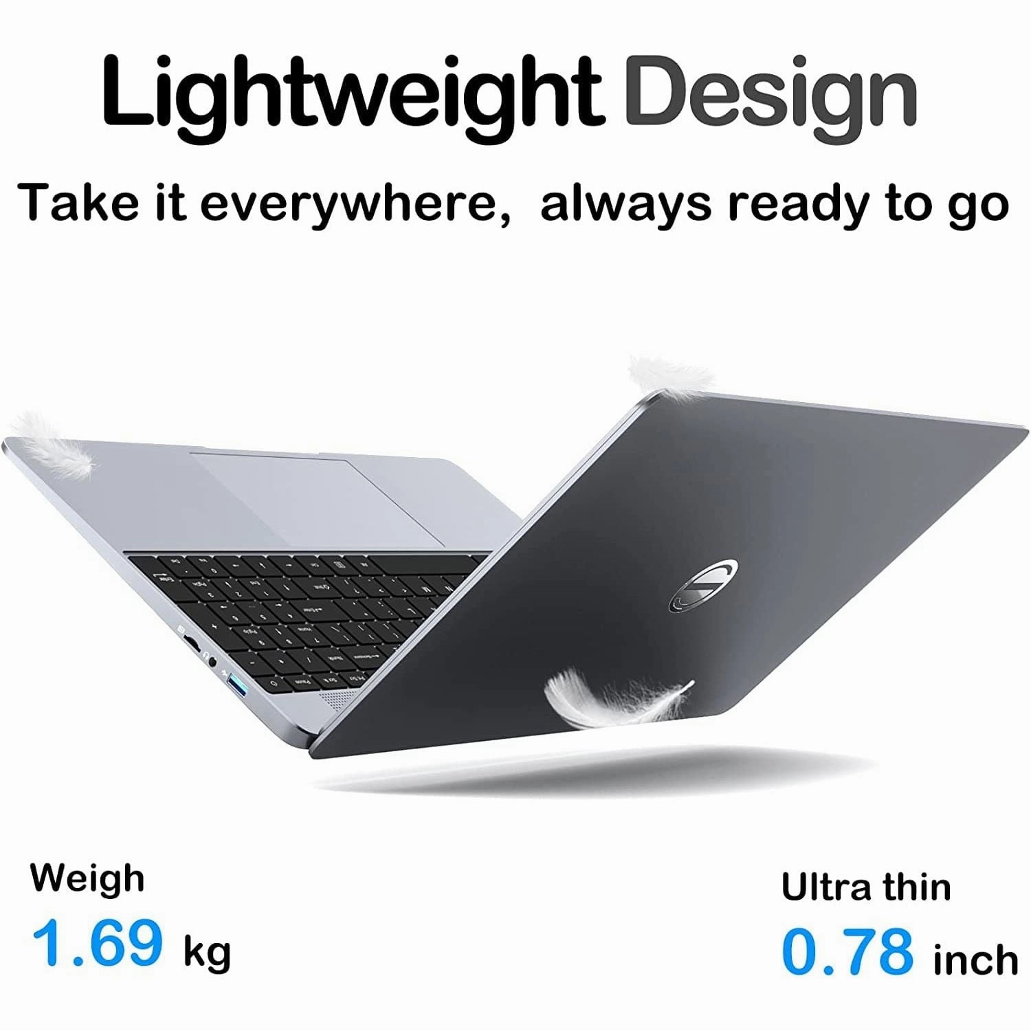 SGIN Laptop 15.6-inch 12GB DDR4 512GB ROM SSD, Windows 11, Up to 2.8Ghz, Intel Celeron N4500, Full HD 1920x1080 IPS Display with Laptop Computer