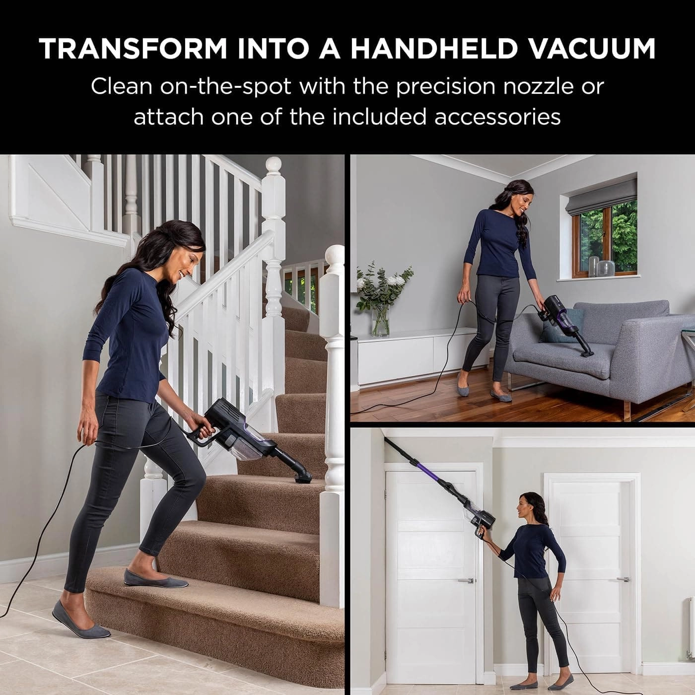 Shark Corded Stick Vacuum Cleaner [HZ500UK] Anti Hair Wrap, Purple