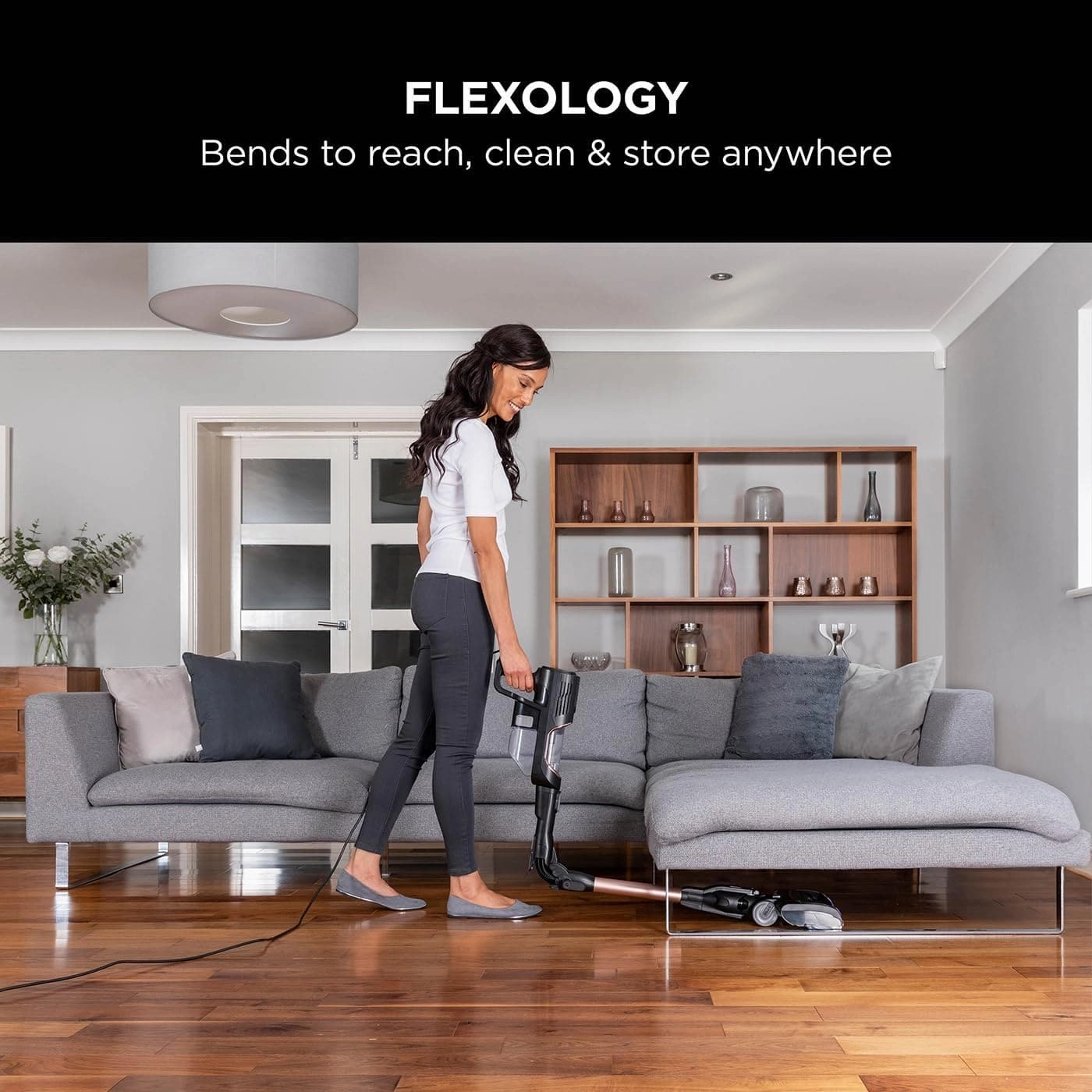 Shark Corded Stick Vacuum Cleaner [HZ500UKT] Pet Model, Anti Hair Wrap, Flexology, Rose Gold