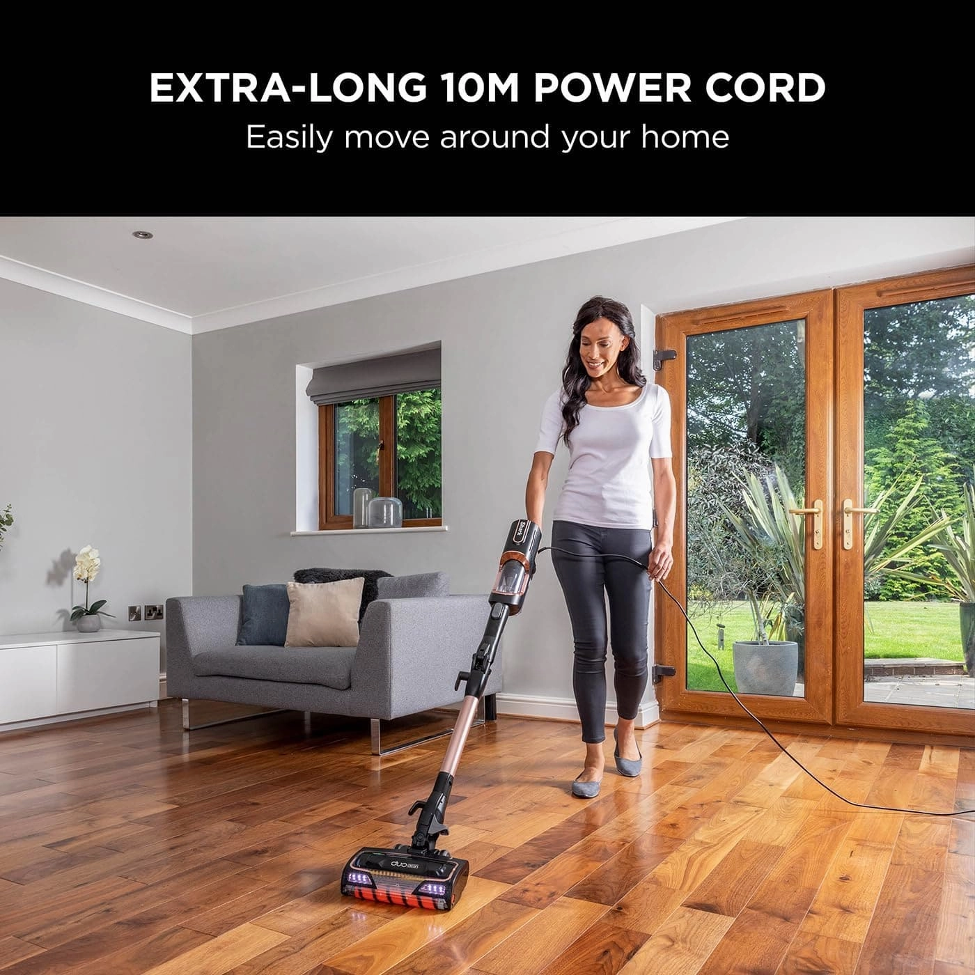 Shark Corded Stick Vacuum Cleaner [HZ500UKT] Pet Model, Anti Hair Wrap, Flexology, Rose Gold