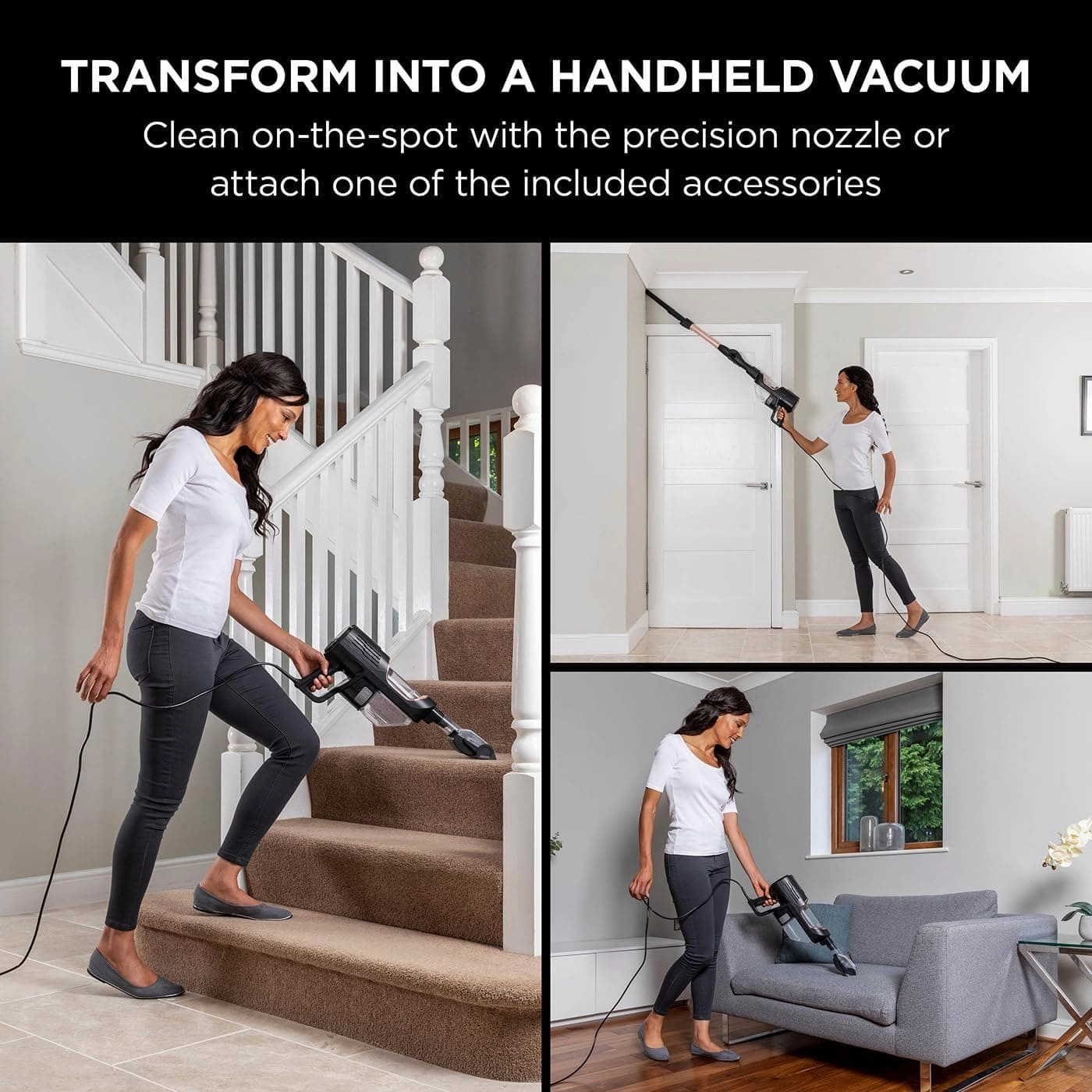 Shark Corded Stick Vacuum Cleaner [HZ500UKT] Pet Model, Anti Hair Wrap, Flexology, Rose Gold
