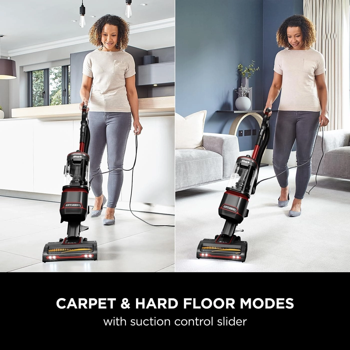 Shark Corded Upright Vacuum Cleaner with Anti Hair Wrap, Car Detail Kit, Pet Tool, Crevice Tool, Multi-Surface Tool, Transforms to Portable Vacuum, 750W 1.1 ltrs, Amazon Exclusive, Red, NZ690UKTSB