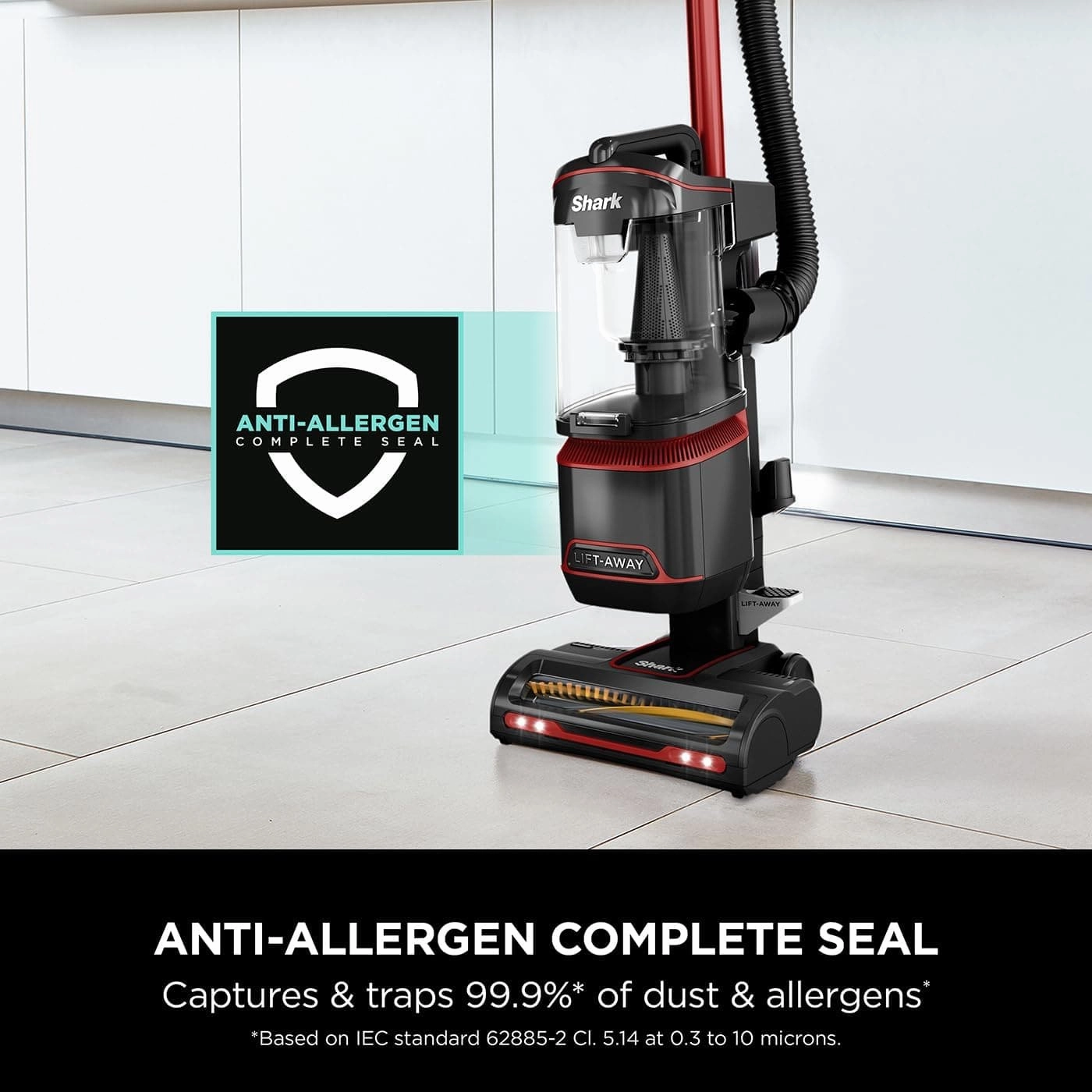 Shark Corded Upright Vacuum Cleaner with Anti Hair Wrap, Car Detail Kit, Pet Tool, Crevice Tool, Multi-Surface Tool, Transforms to Portable Vacuum, 750W 1.1 ltrs, Amazon Exclusive, Red, NZ690UKTSB