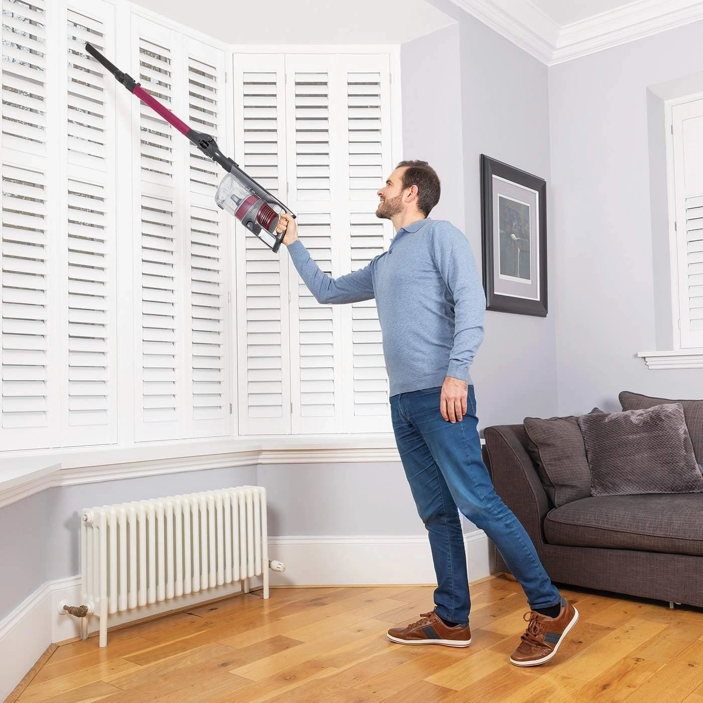 Shark Cordless Stick Vacuum Cleaner [IZ251UKT] - Anti Hair Wrap, Pet Hair, Twin Battery, Red/Burgundy