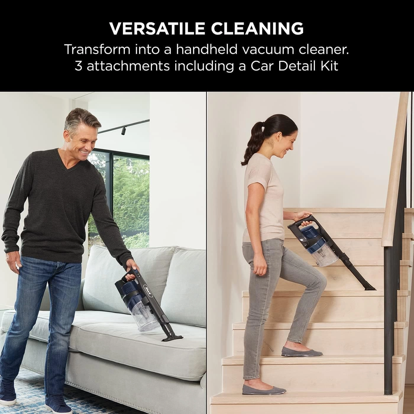 Shark Cordless Stick Vacuum CleanerAnti Hair Wrap, Car Detailing Kit, Single Battery, Dark Blue