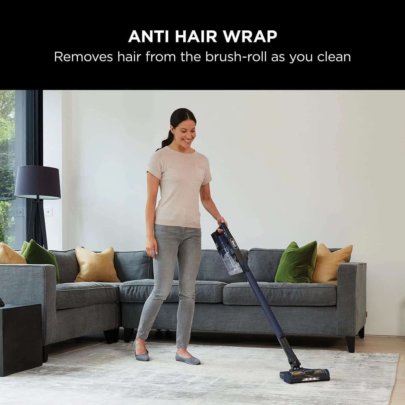 Shark Cordless Stick Vacuum CleanerAnti Hair Wrap, Car Detailing Kit, Single Battery, Dark Blue