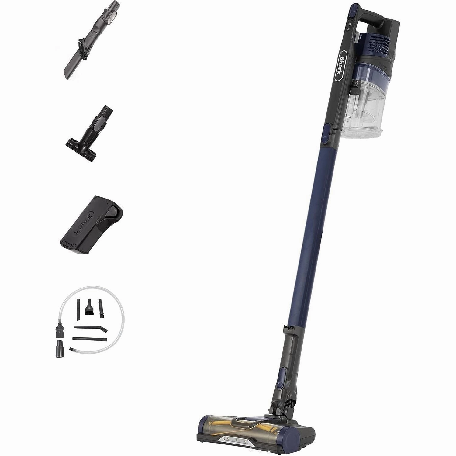 Shark Cordless Stick Vacuum CleanerAnti Hair Wrap, Car Detailing Kit, Single Battery, Dark Blue