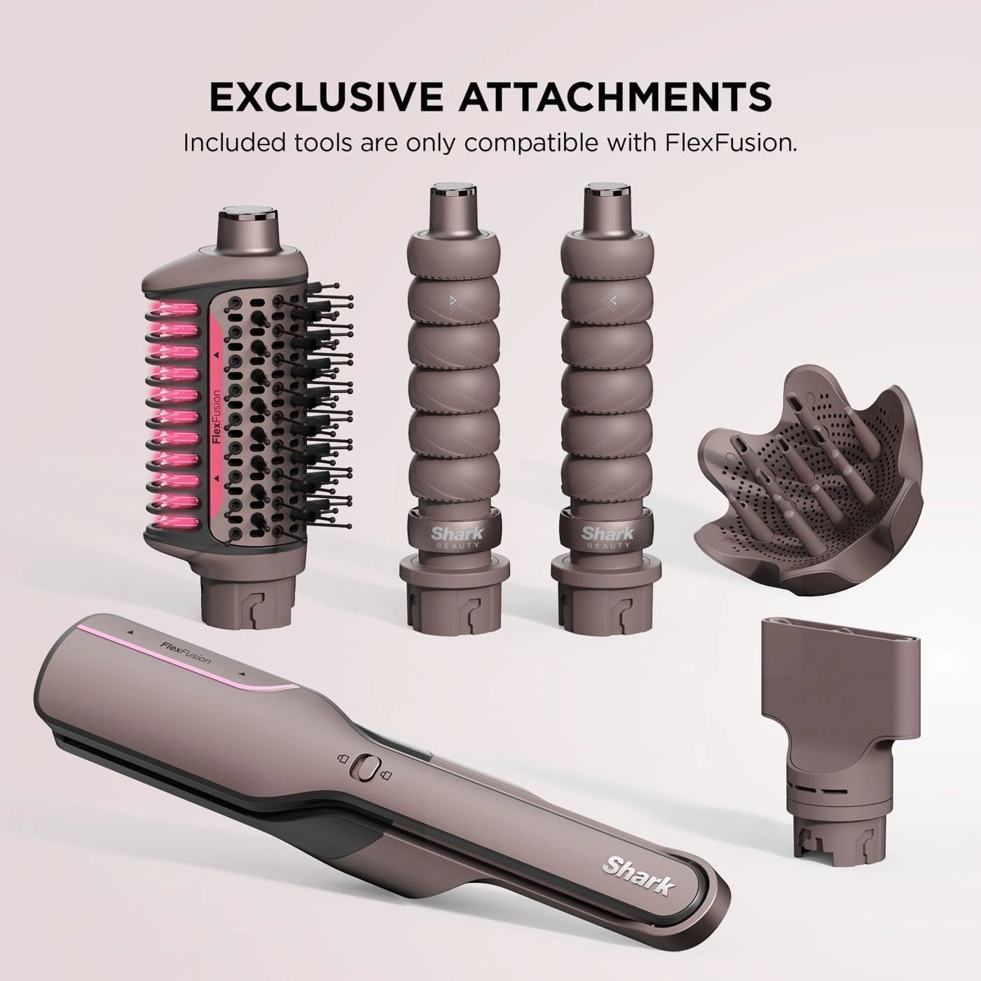 Shark FlexFusion Multi-Styler Hair Dryer & Ceramic Straightener Cosmic Blush HD652SUK