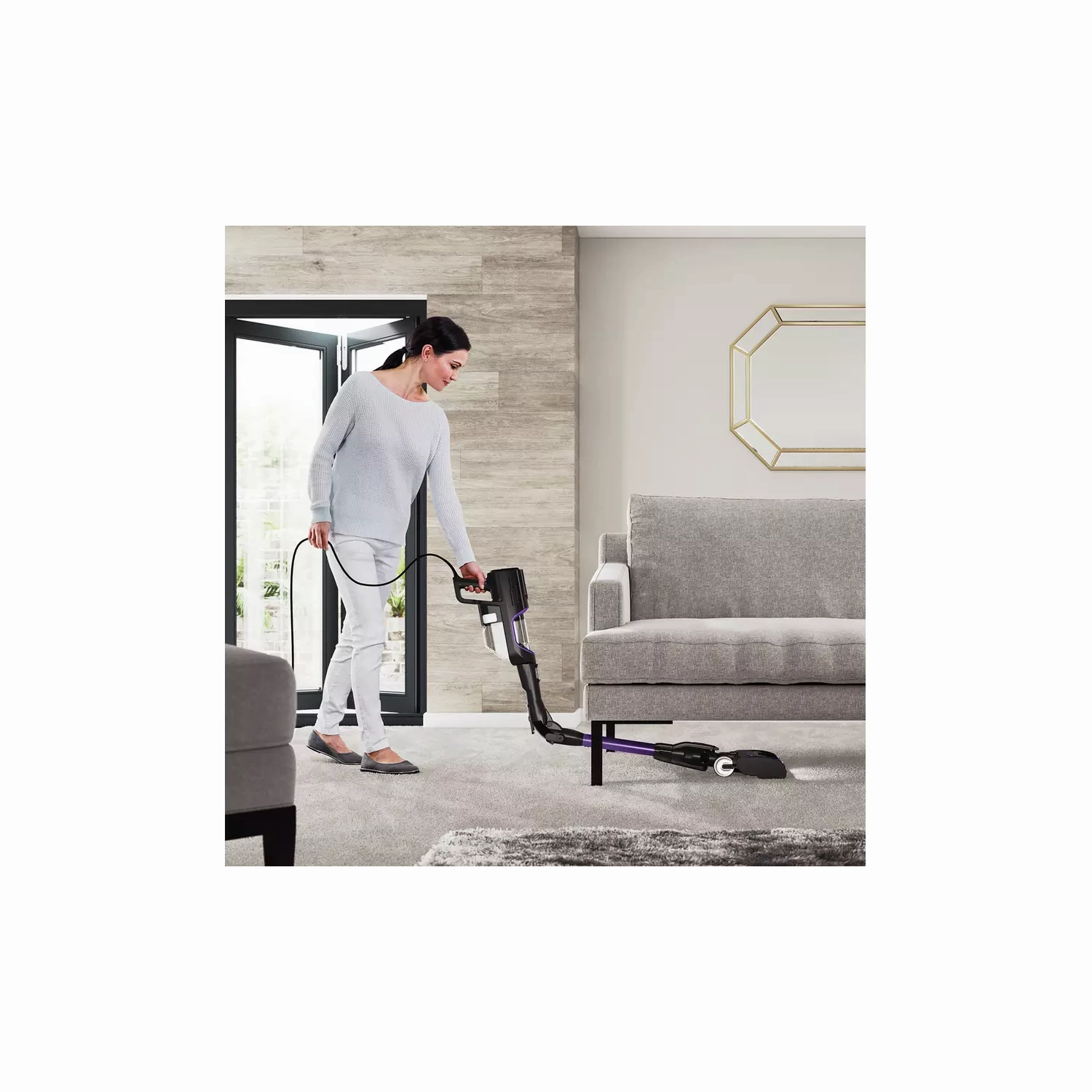 Shark [HZ500UK] Corded Stick Vacuum Cleaner Anti Hair Wrap [Purple]